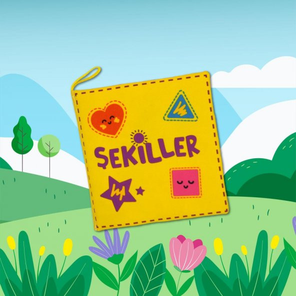 Tox Şekiller Kumaş Sessiz Kitap T395 - Bez Kitap , Eğitici Oyuncak , Yumuşak ve Hışırtılı - 5