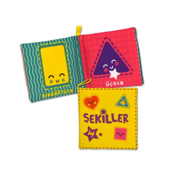 Tox Şekiller Kumaş Sessiz Kitap T395 - Bez Kitap , Eğitici Oyuncak , Yumuşak ve Hışırtılı - 8