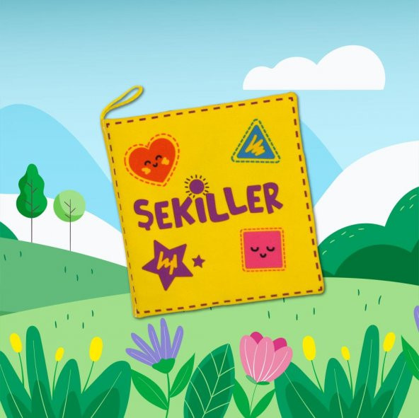 Tox Şekiller Kumaş Sessiz Kitap T395 - Bez Kitap , Eğitici Oyuncak , Yumuşak ve Hışırtılı - 10