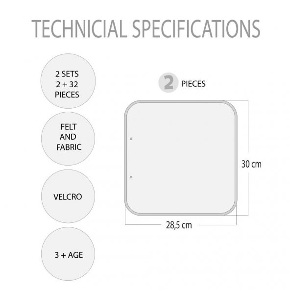 2 Set - 30 Parça Oturma Odası ve Mutfak Keçe Cırtlı Aktivite Sayfası - Çocuk Etkinlik , Eğitici Oyuncak - 9