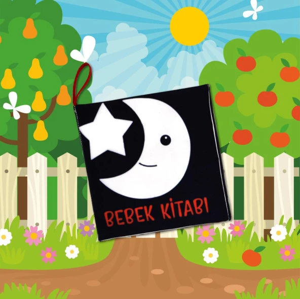 Tox Bebek Siyah-Beyaz Kumaş Sessiz Kitap T397 - Bez Kitap , Eğitici Oyuncak , Yumuşak ve Hışırtılı - 5