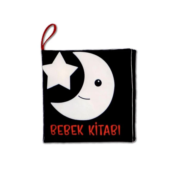 Tox Bebek Siyah-Beyaz Kumaş Sessiz Kitap T397 - Bez Kitap , Eğitici Oyuncak , Yumuşak ve Hışırtılı - 6