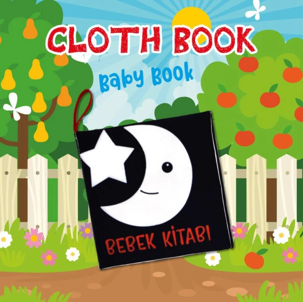 Tox Bebek Siyah-Beyaz Kumaş Sessiz Kitap T397 - Bez Kitap , Eğitici Oyuncak , Yumuşak ve Hışırtılı - 7