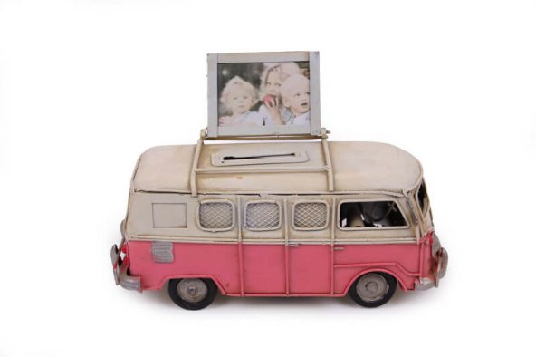 Dekoratif Metal Minibüs Çerçeveli ve Kumbaralı MNK ürün görseli