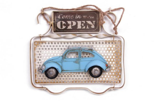 Dekoratif Metal Kapı Yazısı Araba Dekorlu MNK ürün görseli