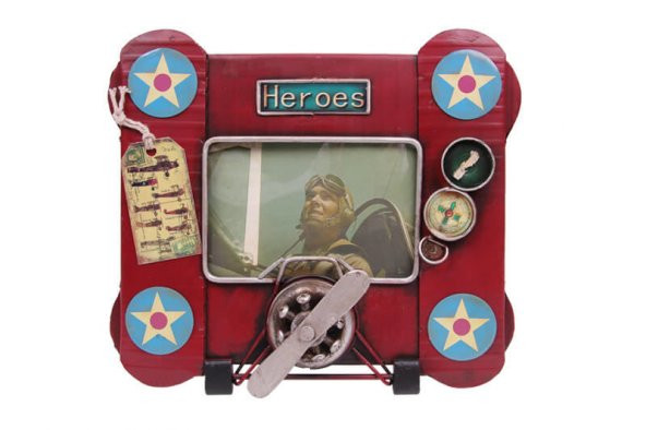 Dekoratif Metal Çerçeve Uçak Temalı MNK ürün görseli