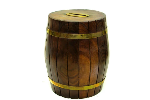 Kumbara Fıçı Ahşap 6"  MNK ürün görseli