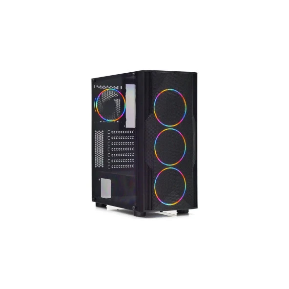 Dark Diamond PRO 600W 80+ 4x12cm RGB Full Akrilik Ön ve Yan Panel USB 3.0 Bilgisayar Kasası