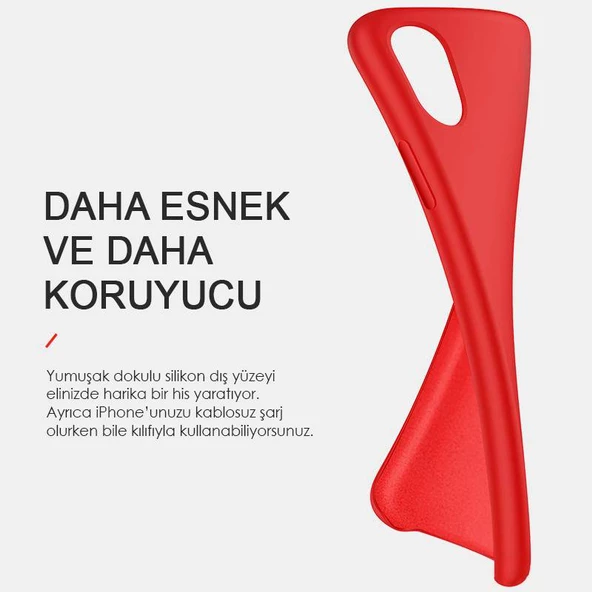 Apple iPhone XS Max Altı Açık Liquit Lansman Silikon Şeker Pembesi - 5