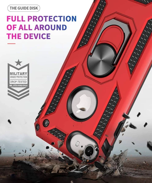 Xiaomi Redmi 8A Yüzüklü Tank Kılıf Siyah - 4