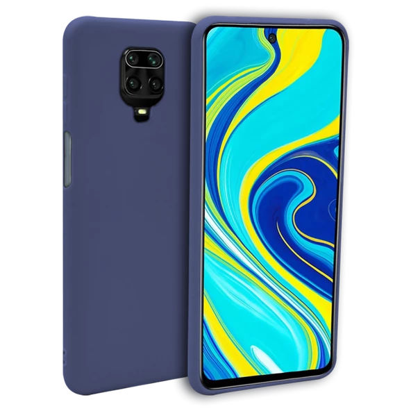 Xiaomi Redmi Note 9 Pro İnce Mat Silikon Kılıf Lacivert