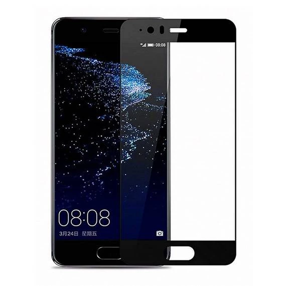 Huawei P Smart 2019 6D Tam Kaplayan Full Cam Ekran Koruyucu Siyah