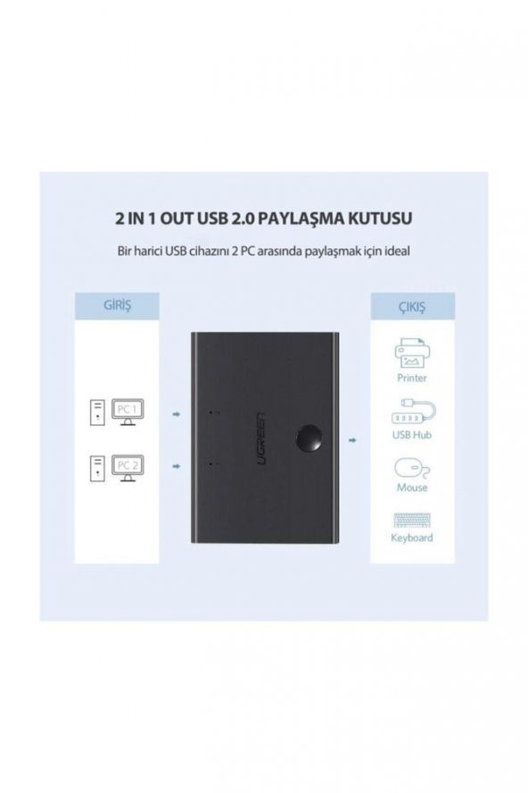 2 Giriş 1 Çıkış Usb Km Switch - 5