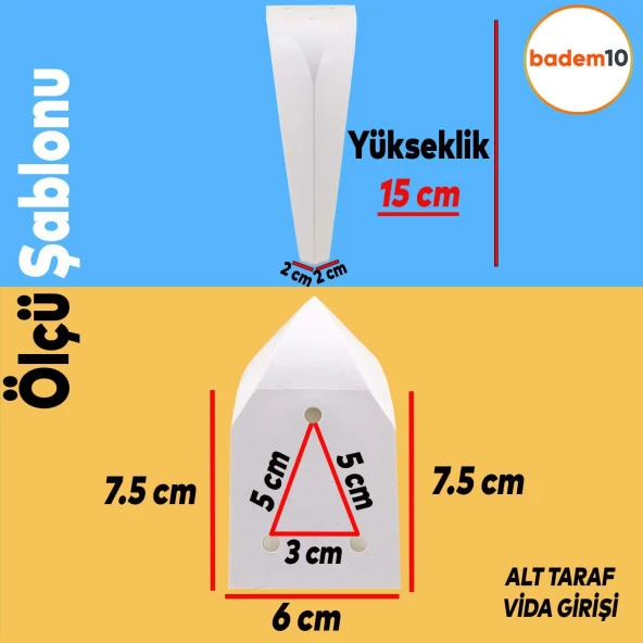 Harvey Lüks Mobilya Kanepe Sehpa Tv Ünitesi Koltuk Ayağı 15 Cm Beyaz Baza Ayakları - 2