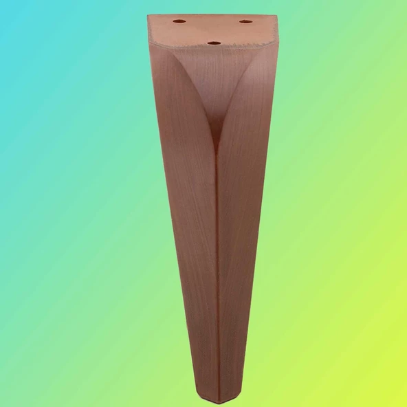 Harvey Lüks Mobilya Kanepe Tv Ünitesi Koltuk Ayağı 15 Cm Kahverengi Ahşap Desenli Baza Ayakları - 6