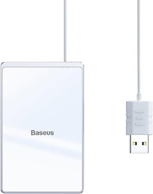 Baseus Card Ultra Thin, Kablosuz Şarj Cihazı, Beyaz, OUTLET