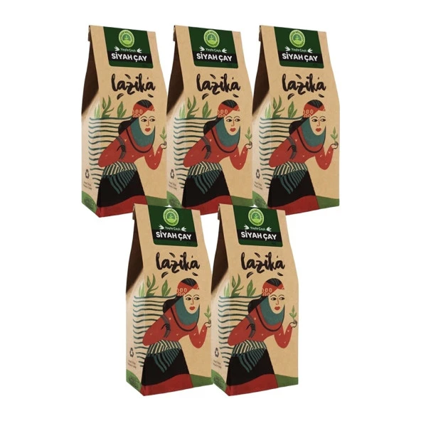 Lazika Yayla Çaylı Siyah Çay 400 gr X 5 Adet