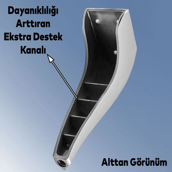 Harvey Lüks Mobilya Kanepe Sehpa Tv Ünitesi Koltuk Ayağı 15 Cm Krom Baza Ayakları - 4