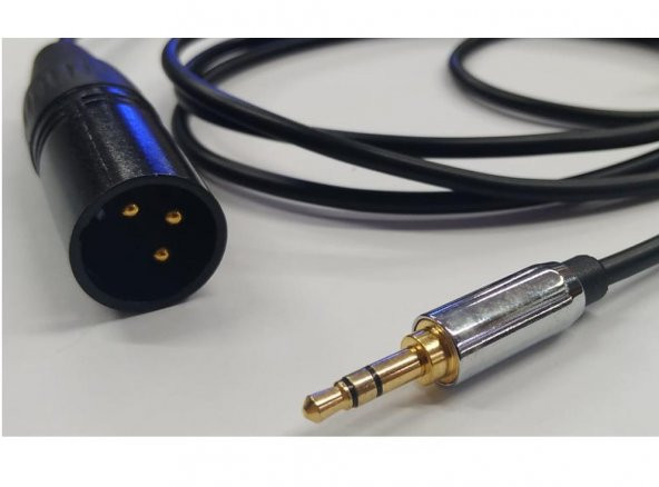 3.5 mm Stereo to XLR Erkek Kaliteli Kablo 1.5 Metre - 1