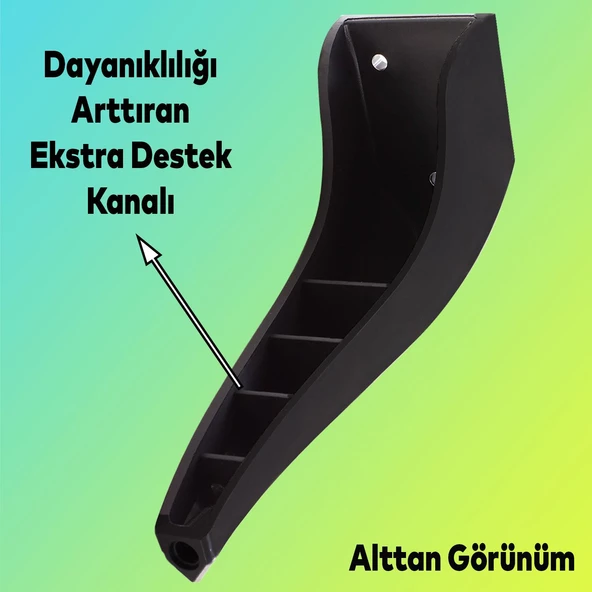 Harvey Lüks Mobilya Kanepe Tv Ünitesi Koltuk Ayağı 18 Cm Siyah Konsol Ayakları - Resim 4