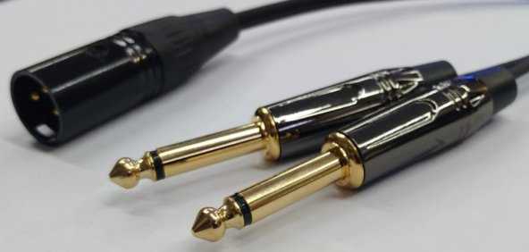 XLR Erkek to 2x 6.3 mm Mono Kaliteli Kablo 5 Metre - 2
