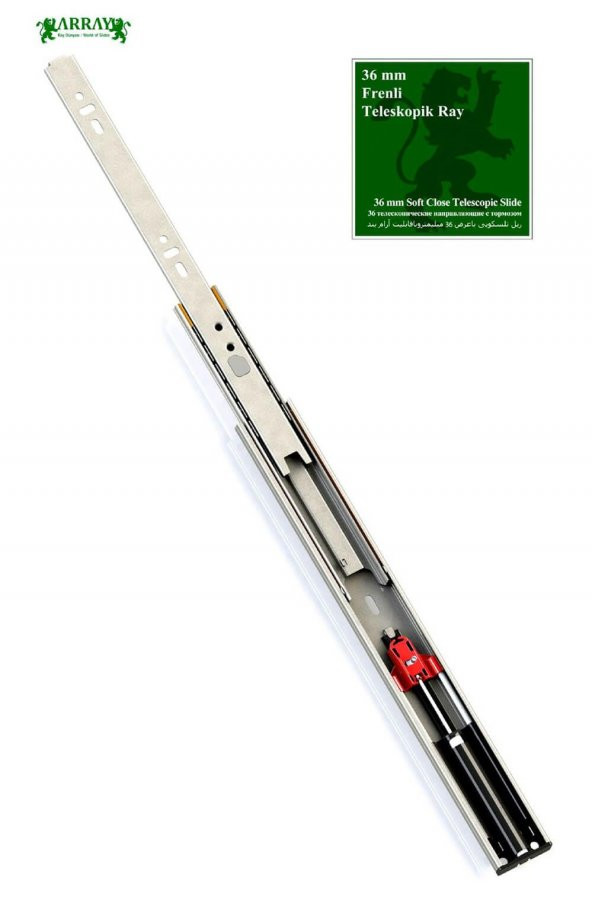 Array Bilyalı Frenli Teleskopik Mat Ray  36mmx30cm ürün görseli