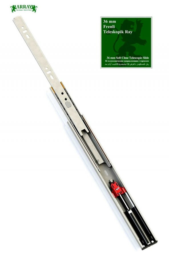 Array Bilyalı Frenli Teleskopik Mat Ray  36mmx35cm - Resim 2