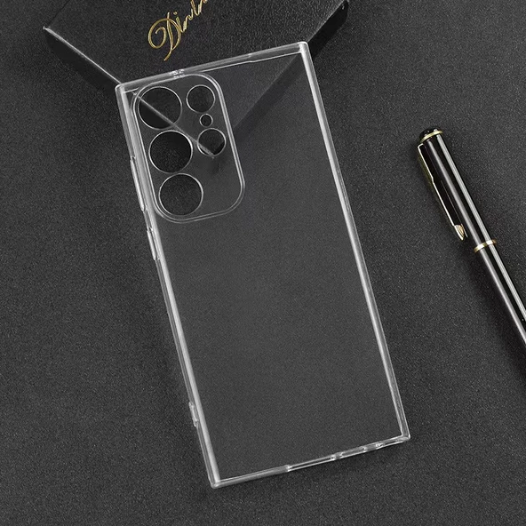 Galaxy S23 Ultra Kılıf Şeffaf İnce ve Esnek Süper Silikon Kılıf - Resim 3
