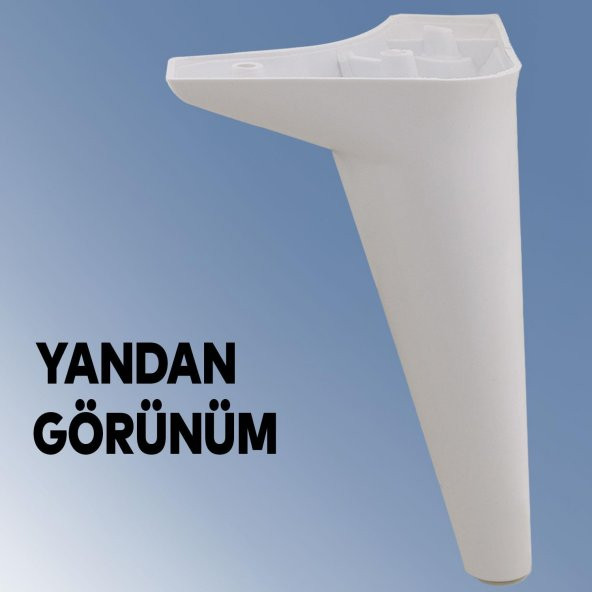Lüks Mobilya Kanepe Sehpa TV Ünitesi Koltuk Ayağı 24 cm Beyaz Baza Ayak - Resim 6