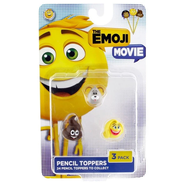 Emoji Movie 3lü Kalem Süsü Model 1