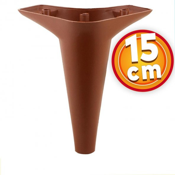 Lüks Mobilya Kanepe Sehpa TV Ünitesi Koltuk Ayağı 15 cm Kahverengi Baza Ayak ürün görseli