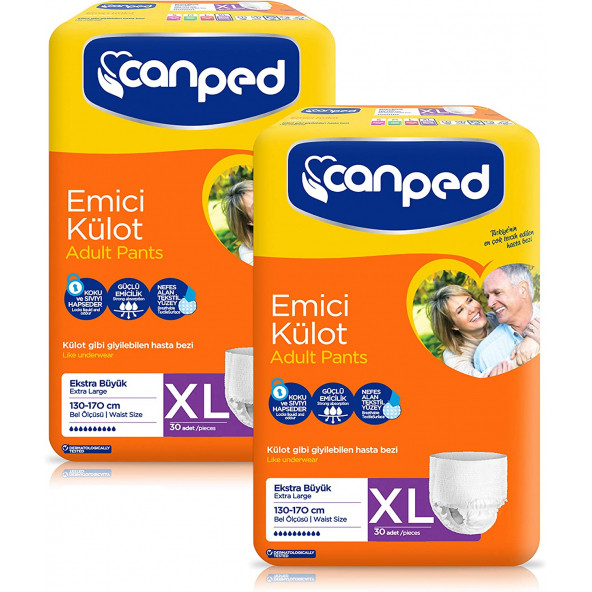 Canped Emici Külot XL, Extra Büyük, 60 Adet