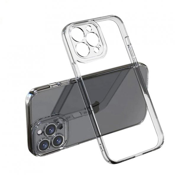 Apple iPhone 14 Pro Kılıf Lüx Şeffaf Silikon - 3