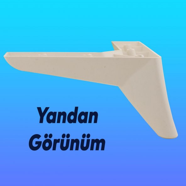 Lüks Mobilya Kanepe Sehpa Puf Koltuk Ayağı 10 cm Krem Baza Ayak - Resim 2
