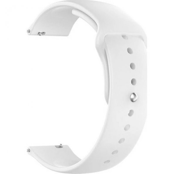 Samsung Galaxy Watch Active 2 44mm (20mm) Akıllı Saat Uyumlu Silikon Kordon Beyaz