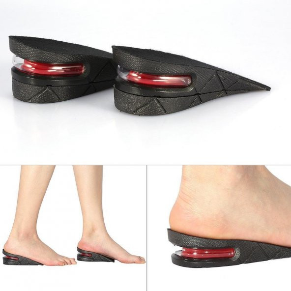 5 Cm Hava Yastıklı Boy Uzatıcı Tabanlık Siyah - 6