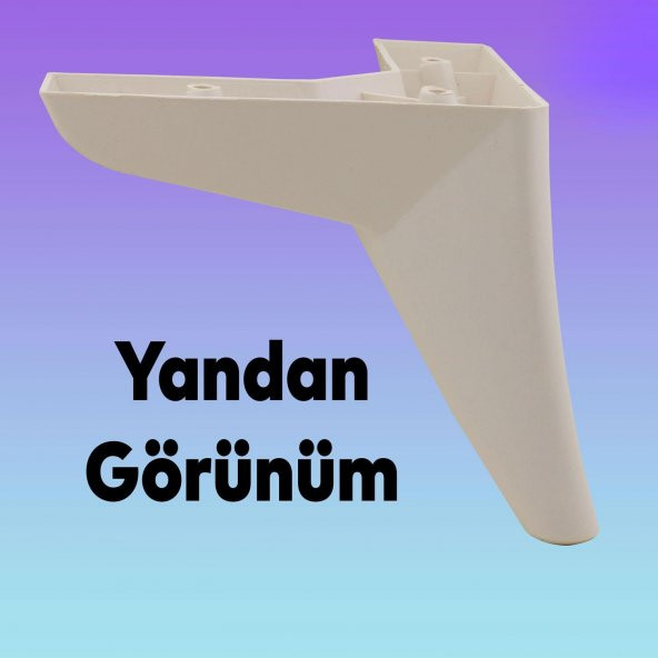 Lüks Mobilya Kanepe Sehpa Puf Koltuk Ayağı 14 cm Krem Baza Ayak - Resim 5