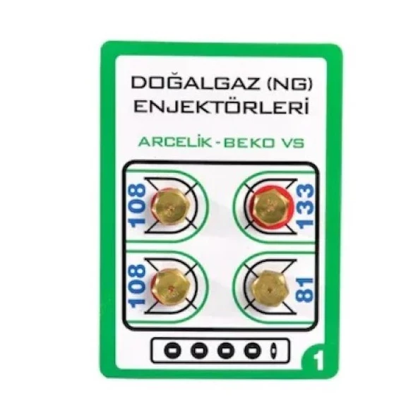 Doğalgaz Enjektör Ocak Takımı (Arçeli̇k )Beko 9 Mm - 2