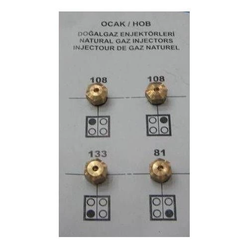 Doğalgaz Enjektör Ocak Takımı (Arçeli̇k )Beko 9 Mm - 4