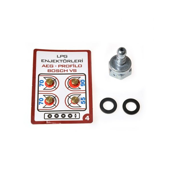 Lpg Ocak Memesi Enjektör 4 Lü Set Ve Dirsek Conta  Bütün Markalar - 2