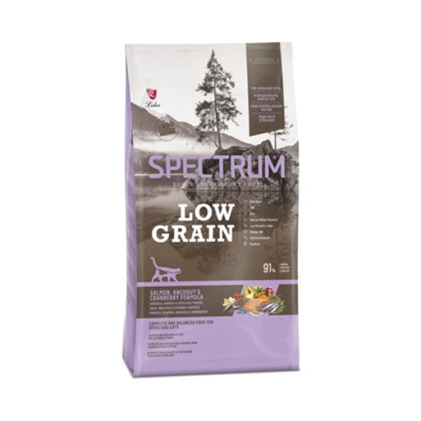 Spectrum Low Grain Somonlu Kısırlaştırılmış Yetişkin Kedi Maması 12 kg