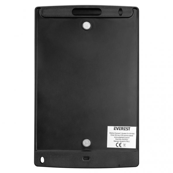 Everest EV-DY100 8,5" Siyah Tek Tuşla Sil Dijital Yazı Tahtası Yazı Alanı 125x175mm - 3
