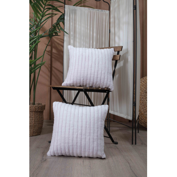 Tabu Home Stripe Tekli Mor Kırlent kılıfı 43x43