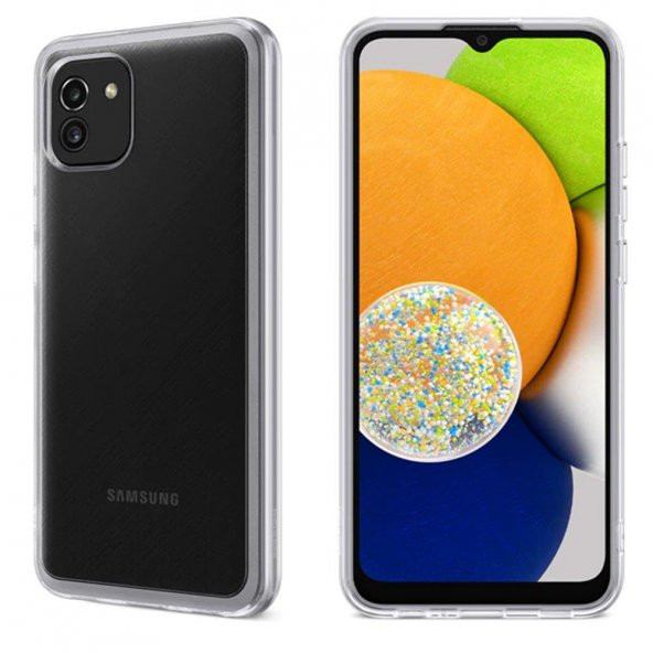 Samsung Galaxy A03 Kılıf Lüx Şeffaf Silikon ürün görseli