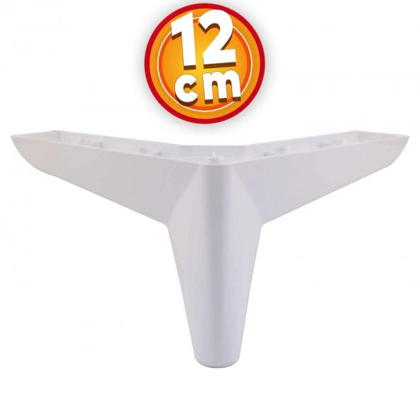 Lüks Mobilya Kanepe Sehpa Puf Koltuk Ayağı 12 cm Beyaz Baza Ayak ürün görseli