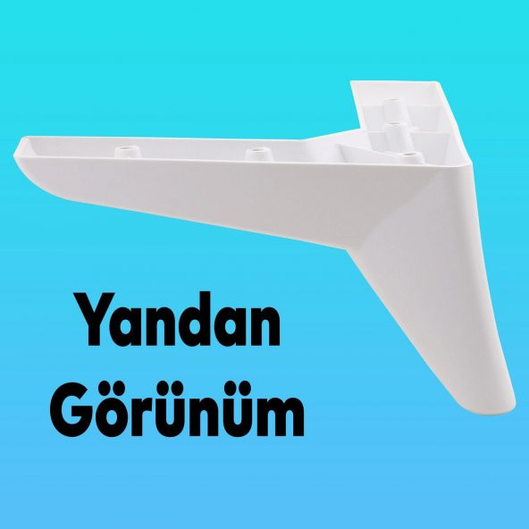 Lüks Mobilya Kanepe Sehpa Puf Koltuk Ayağı 12 cm Beyaz Baza Ayak - Resim 6