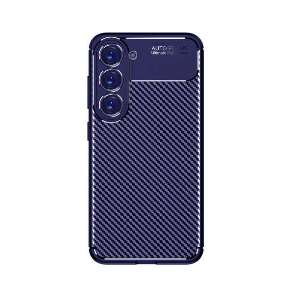 Galaxy S23 Kılıf Zore Negro Karbon Tasarım Silikon Kılıf - Resim 3