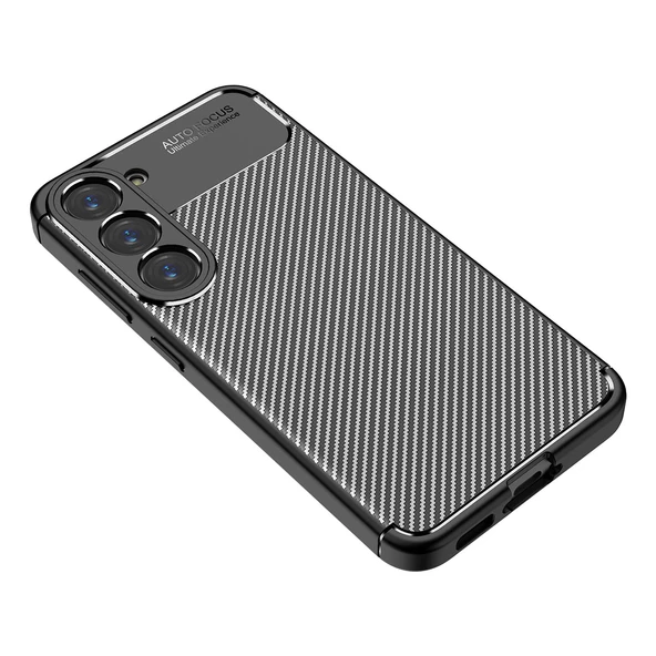 Galaxy S23 Kılıf Zore Negro Karbon Tasarım Silikon Kılıf - Resim 8