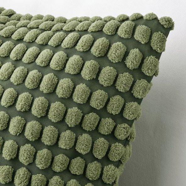 Kırlent Kılıfı Haki Yeşili Renk MeridyenDukkan 65x65 Cm Puantiye Temalı Ev Tekstili - 2
