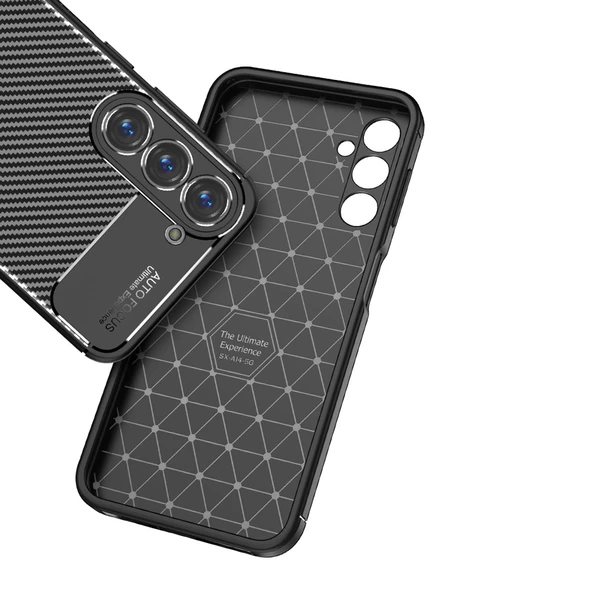 Galaxy S23 Kılıf Zore Negro Karbon Tasarım Silikon Kılıf - Resim 5